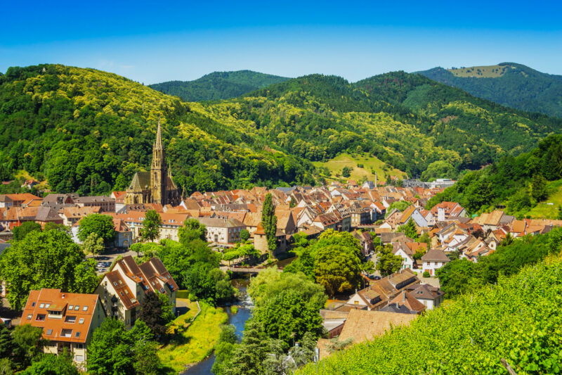 La route des vins Alsace : Paysage de Thann