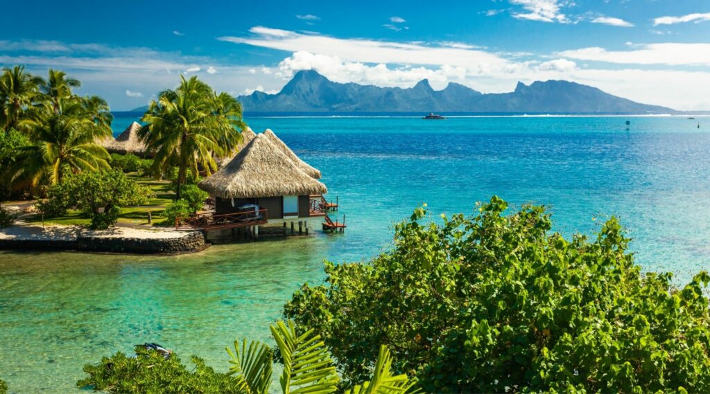 Photo d'un hotel de luxe en polynesie