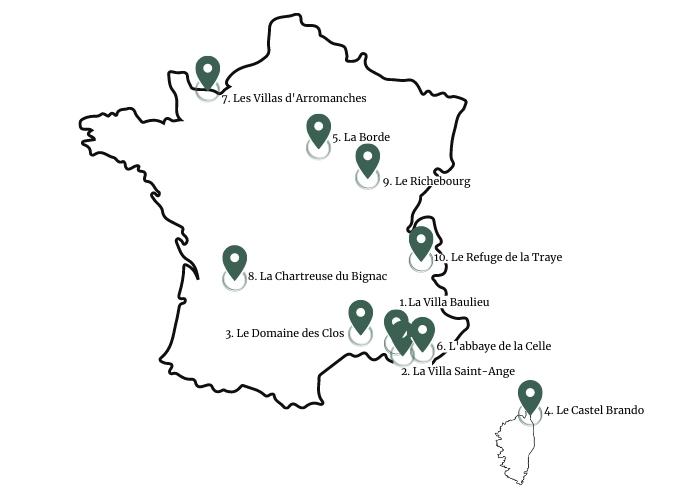 Vacances en famille : Carte des hébergements Hortense idéaux pour un séjour en famille