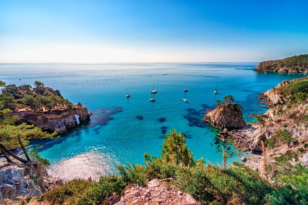 presqu'île de Crozon, finistère, vue sur la côte et la mer