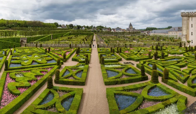 Jardins du Château de Villandry dans le Centre Val de Loire, France