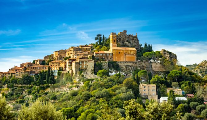 Landscape of historical medieval village of Eze on French riviera