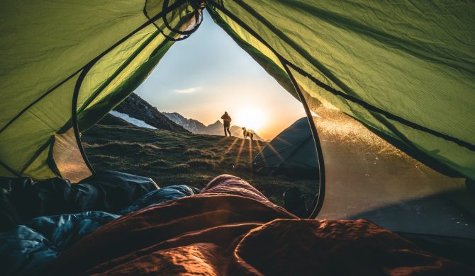 morning tent view