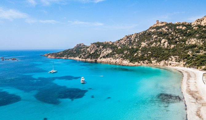 Photo aérienne Plage de Roccapina corse du sud