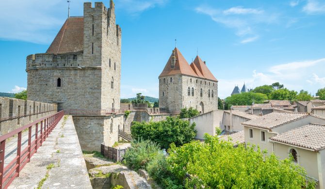 View of Carcassonne from the fortress - Languedoc, France