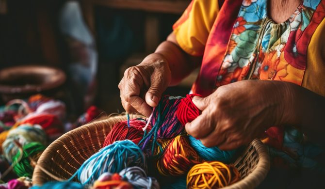 colombia people makeTraditional wayuu bag craft creativity and handmade concept