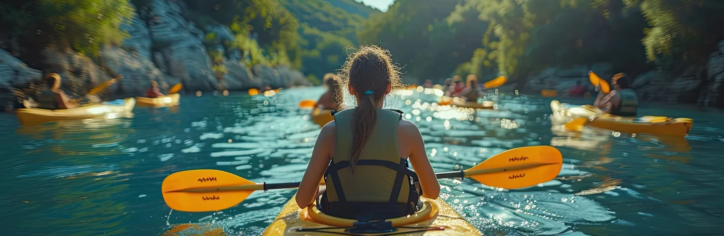 Personnes en canoë sur la Loire, Centre Val de Loire