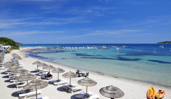 Vue de la plage du Pinarello