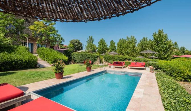 piscine et terrasse du chateau castigno