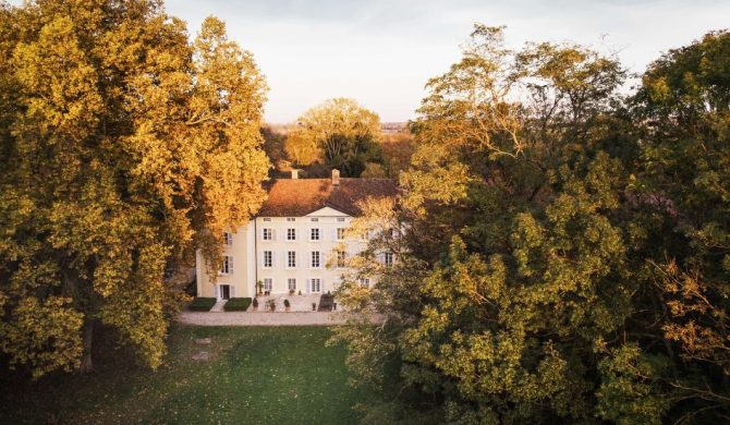 vue aérienne du chateau de mimande