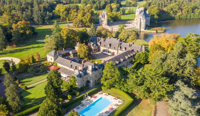 vue aérien du domaine de la bretesche